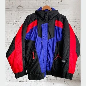 SKI Vintage Retro 90s 80s Windbreaker Winter Jacket Thermoloft Outdoor Puffer M